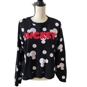 Disney Disneyland Mickey Sequined Red, Black & White Sweatshirt Winter